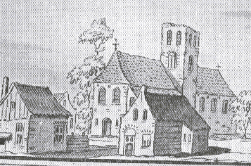 stjansteen tekening van de oude kerk 3